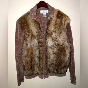 Womens Rabbit Fur Jacket - Lisa International